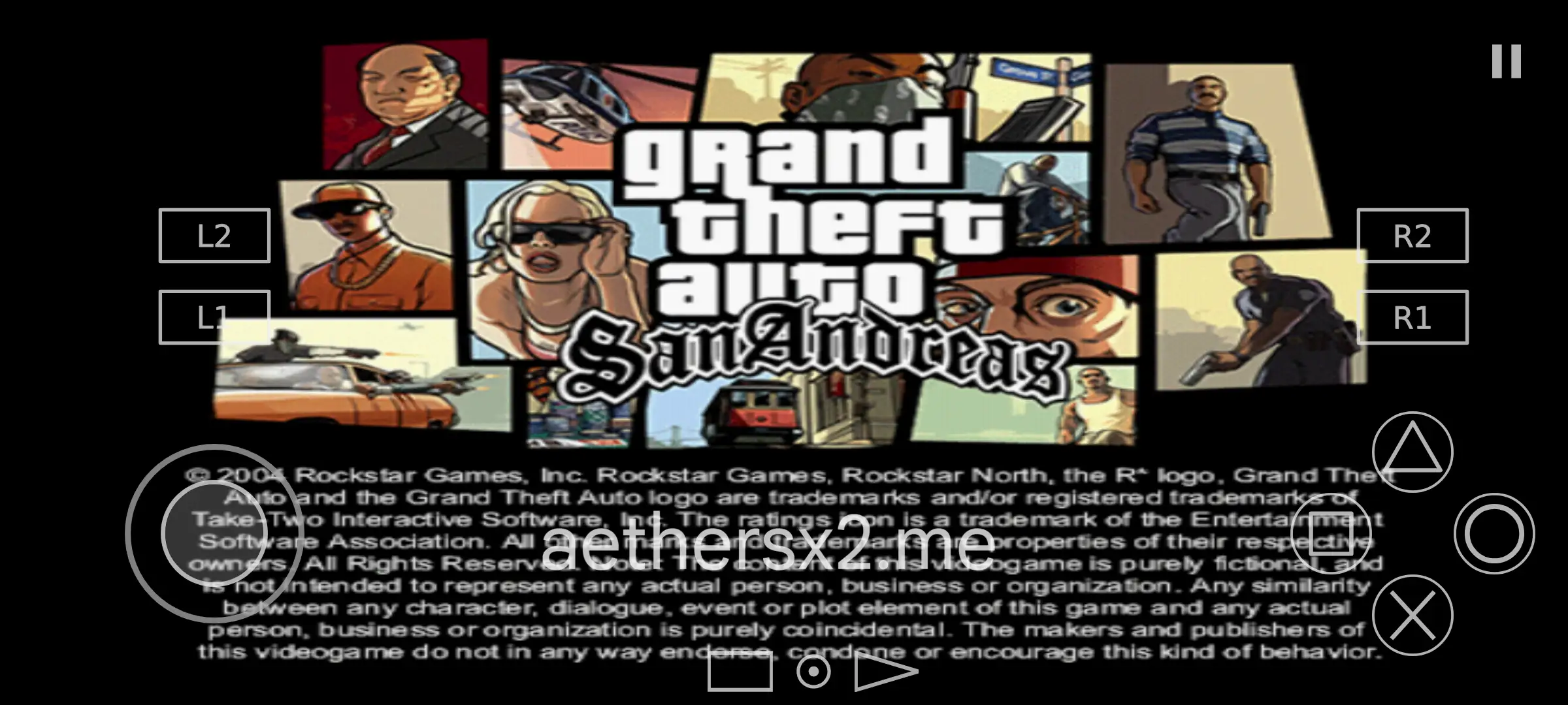 GTA San Andreas on AetherSX2 Emulator