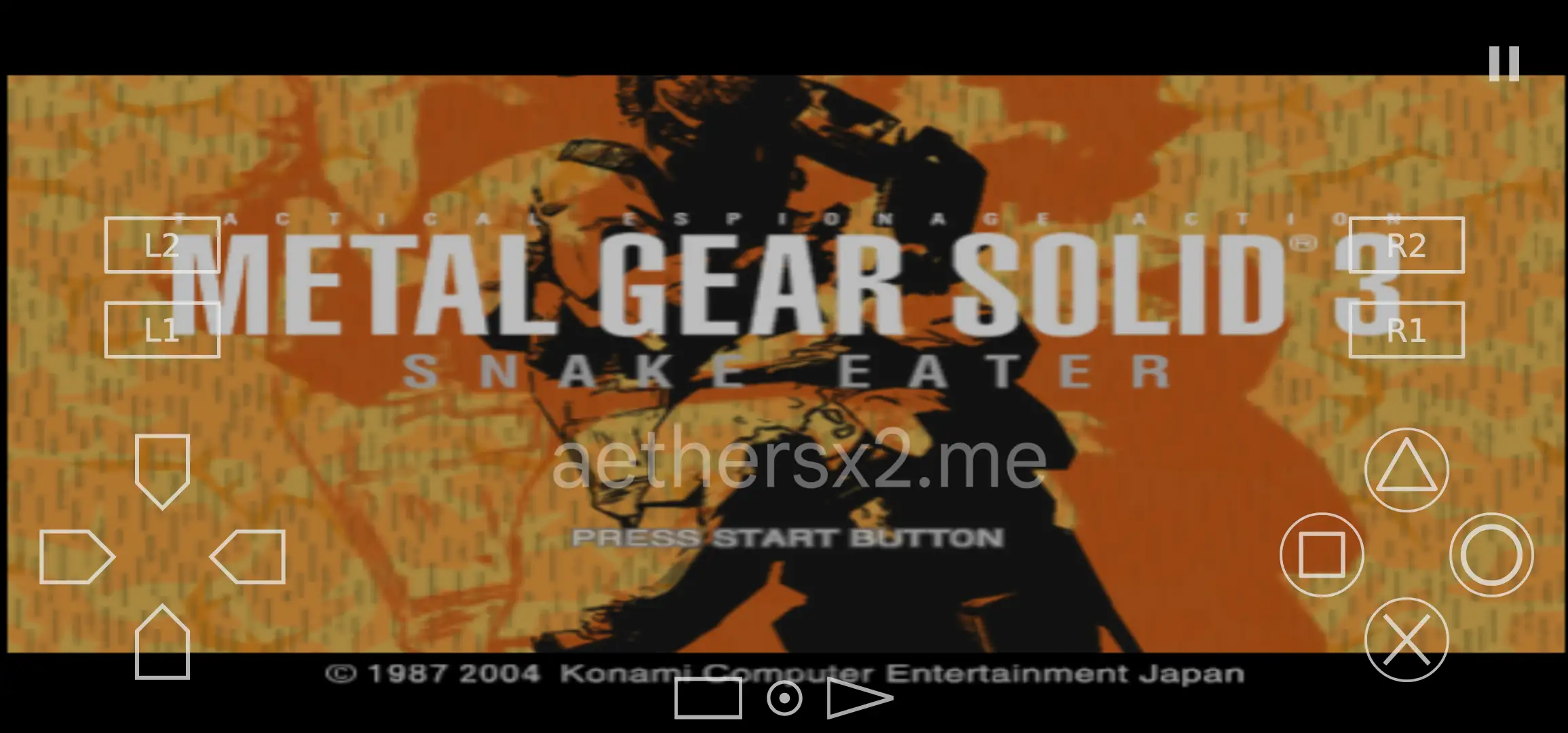 Metal Gear Solid 3 on AetherSX2 Emulator