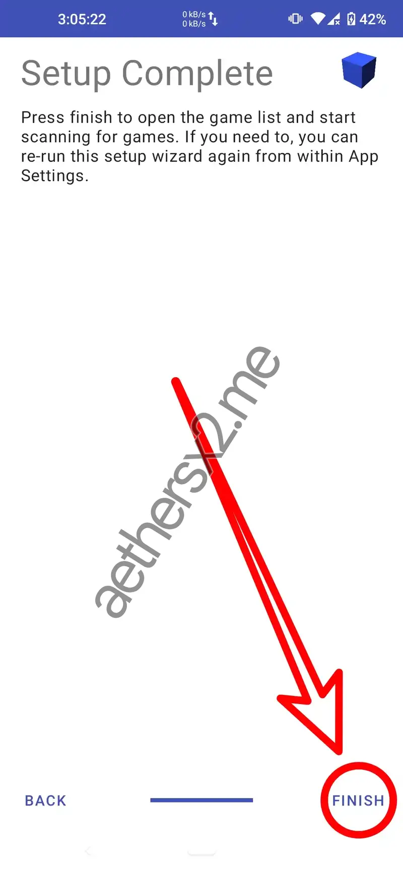 Step 10 AetherSX2 Installation - Finish setup